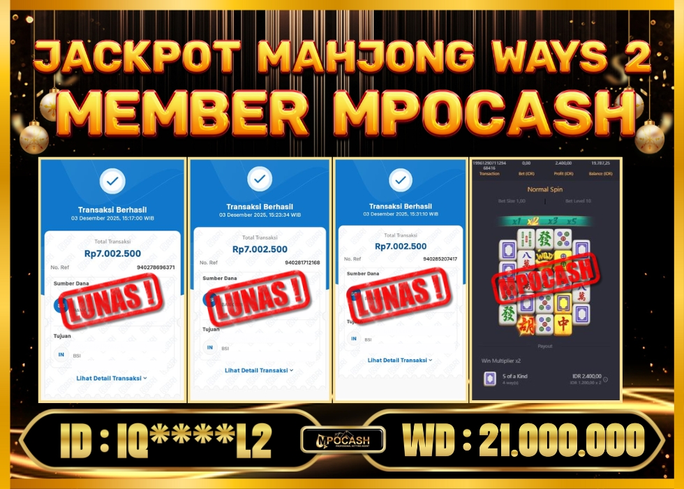 MPOCASH JACKPOT MAHJONG WAYS 2